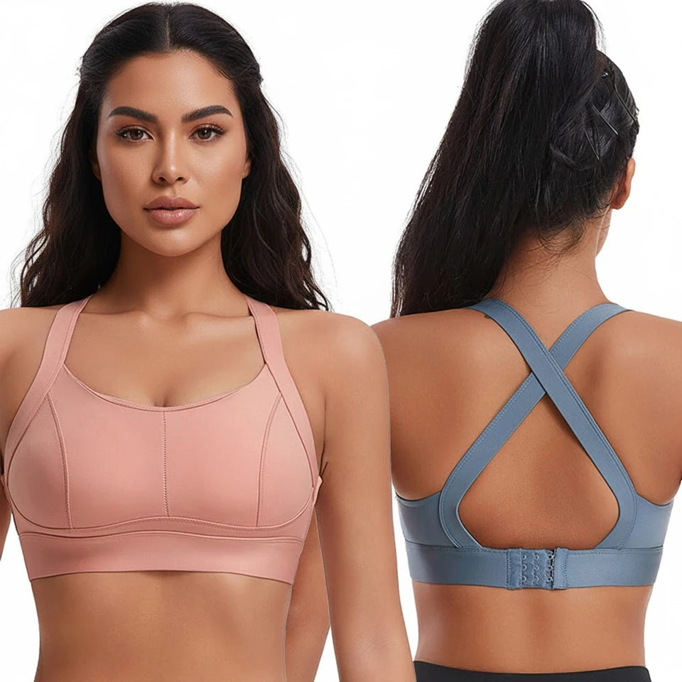Cross-Back Sports Bra - High Impact
