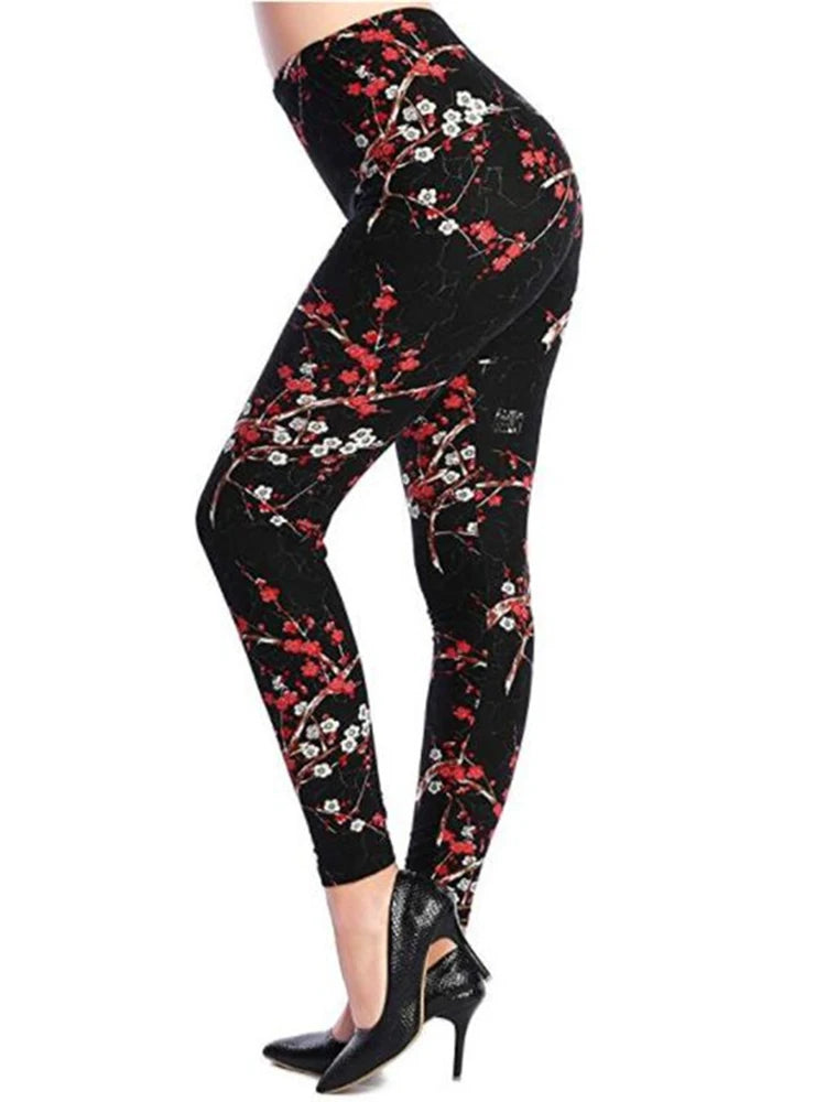 Graffiti Print Ankle Leggings