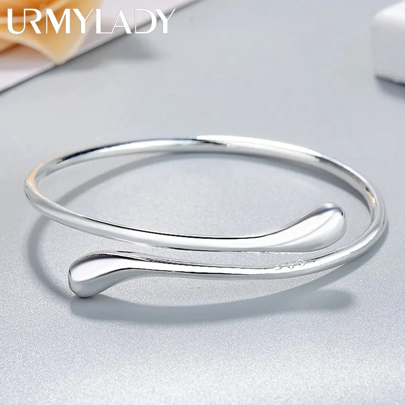 925 Sterling Silver Water Drop Bracelet - Gift-Ready Style
