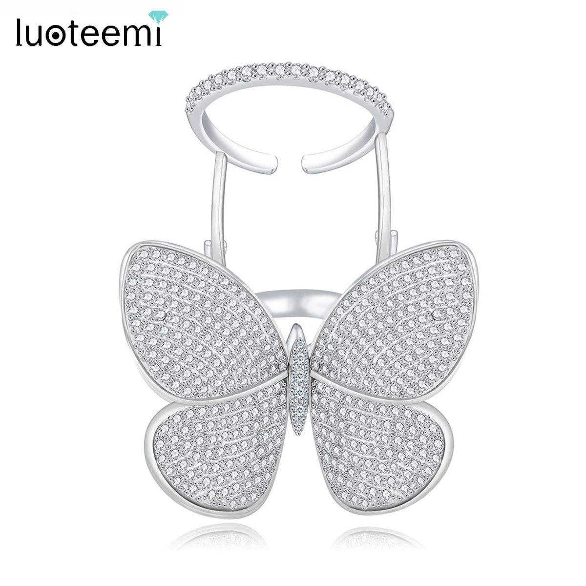 Butterfly CZ Ring - Korean Style Sparkle