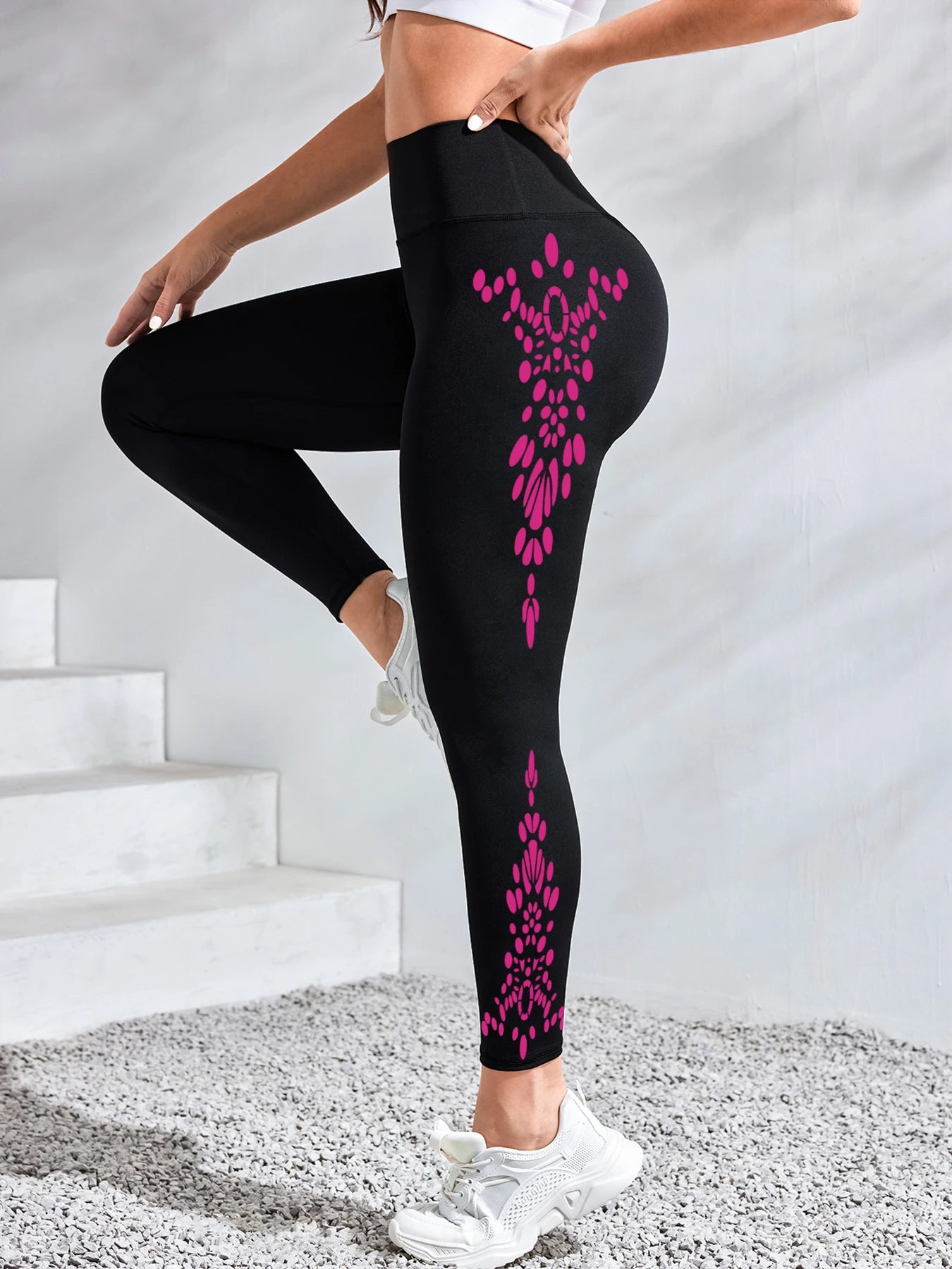 High-Waist Printed Workout Leggings