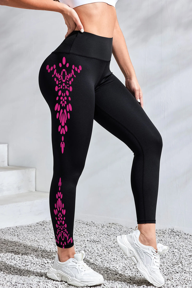 High-Waist Printed Workout Leggings