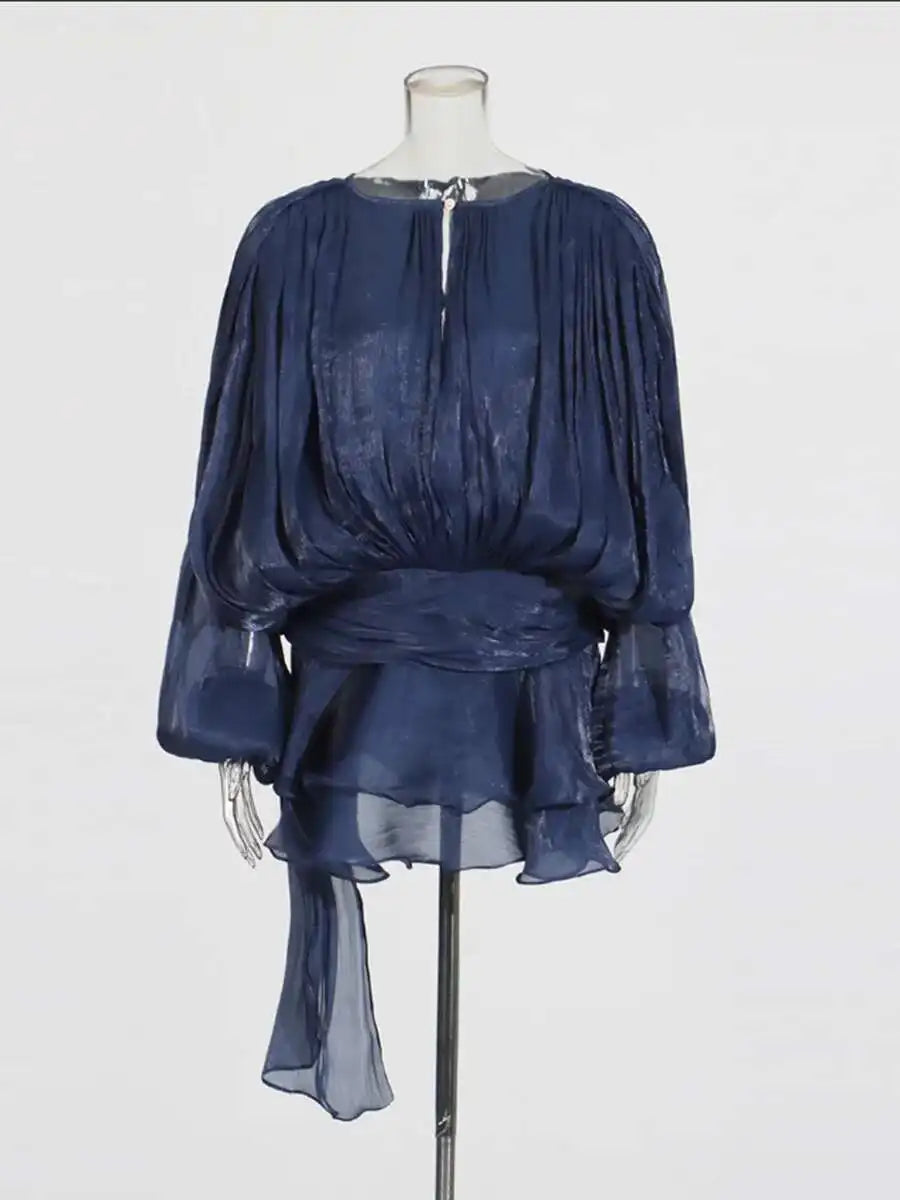 Long Sleeve Lace-Up Mini Dress - Sweet Finish