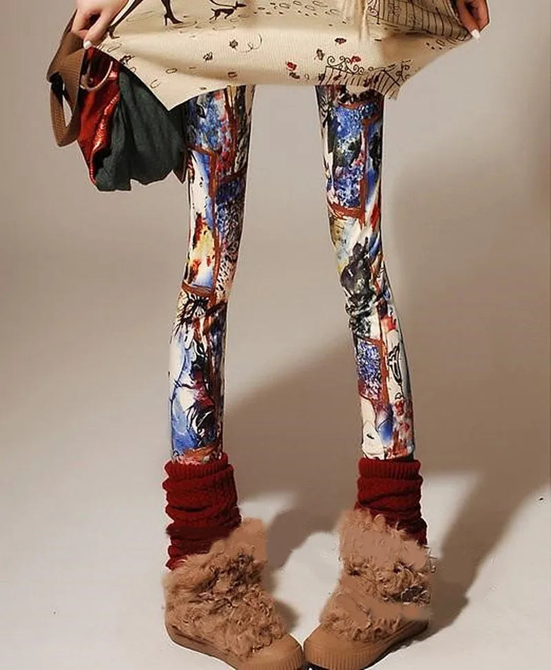 Leopard Print Colorful Leggings