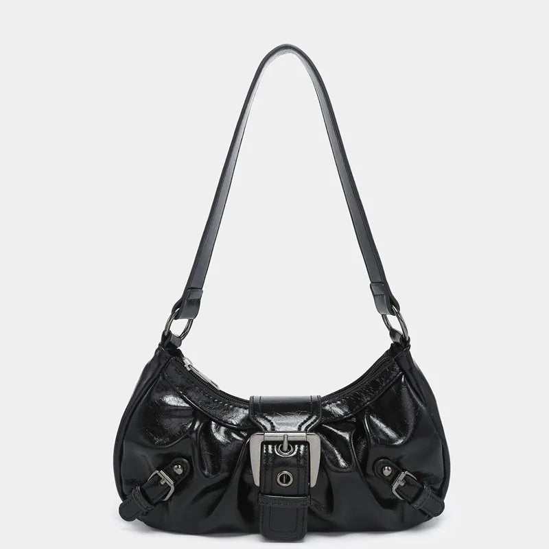 PU Leather Y2K Shoulder Bag - Retro Finish