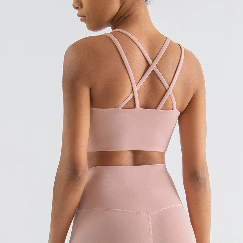 Cross-Back Sports Bra - Yoga Ready