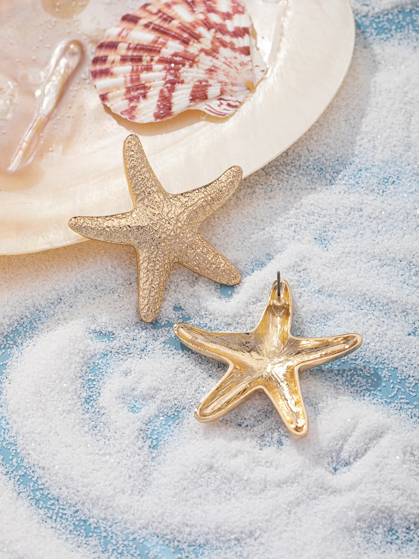 Starfish Stud Earrings - Coastal Romantic Accent