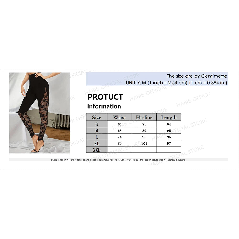 Sheer Lace High-Waist Bell-Bottom Pants