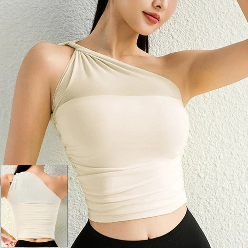 One-Shoulder Sports Bra - Yoga Ready